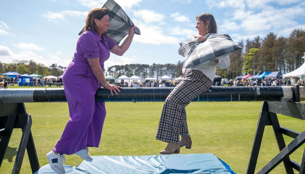 Chieftain Emma Henderson at Gordonstoun HIghland Games